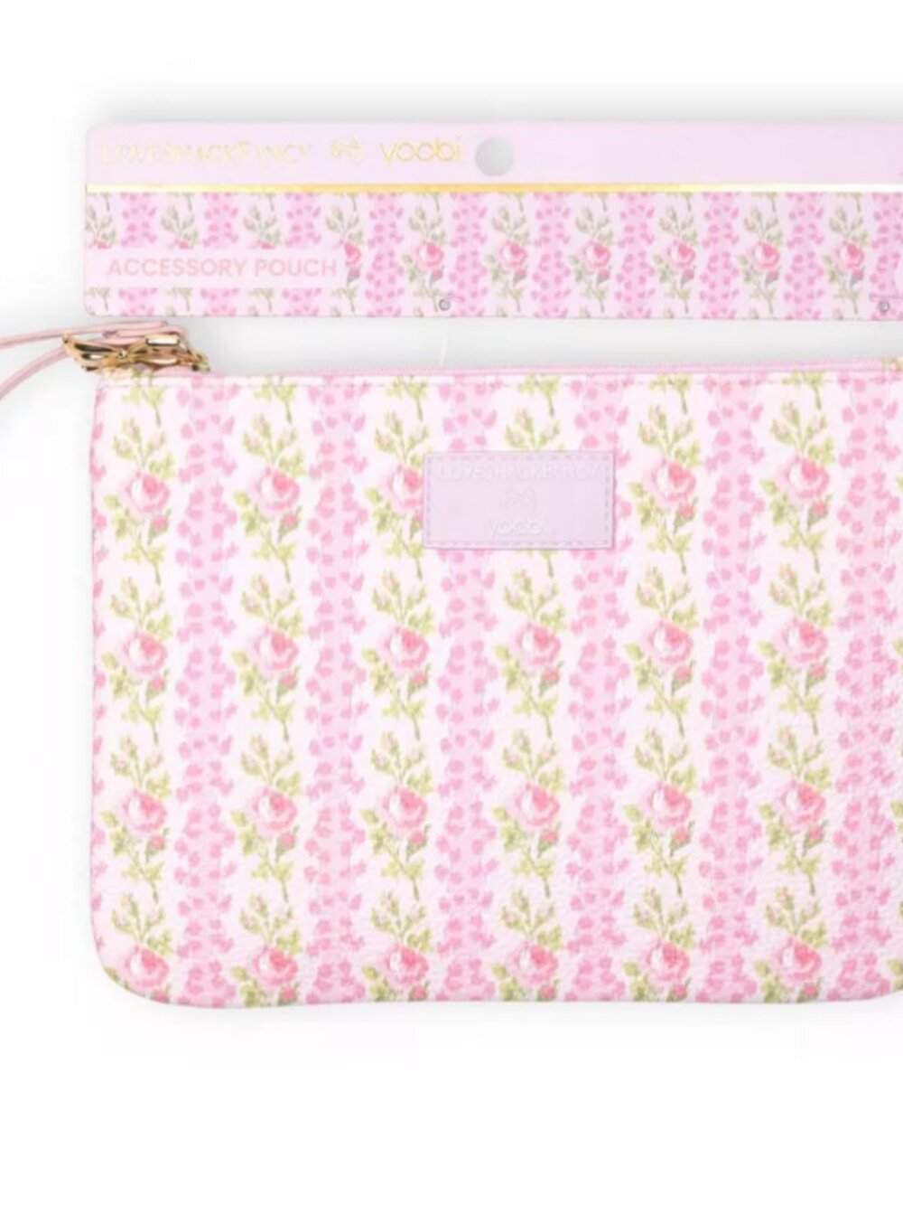 LoveShackFancy Pencil Case with Strap Strawberry Macaroon